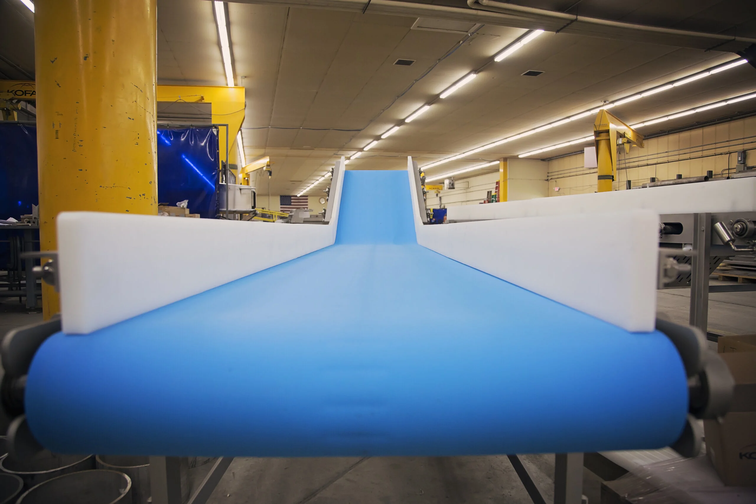Horizontal food-grade belt conveyor