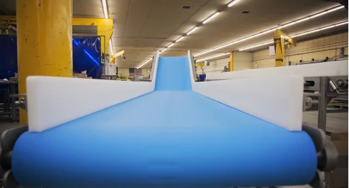 Horizontal food-grade belt conveyor