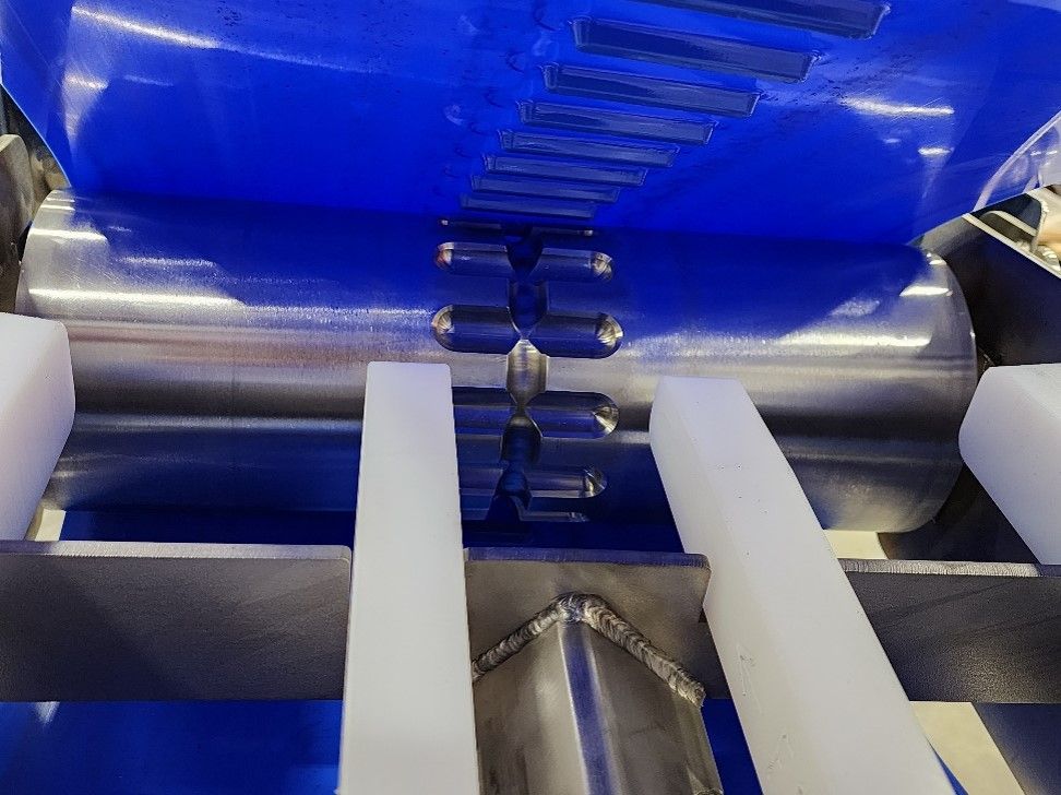 Stainless steel belt conveyor pulley manufactured by PFI