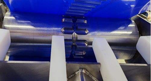 Stainless steel belt conveyor pulley manufactured by PFI