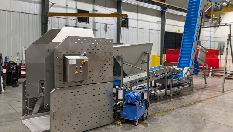 Sanitary material handling and conveyor system